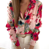 Cristal - Elegant long-sleeve floral blouse