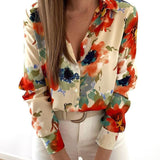Cristal - Elegant long-sleeve floral blouse