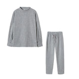 Women’s Knitted Lounge Set | Drawstring, Balloon Sleeves