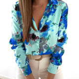 Cristal - Elegant long-sleeve floral blouse