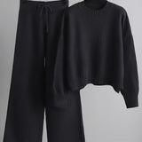 Razia - Elegant Set with Loose Sweater and Wide-Leg Trousers