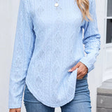 Luzette - Diamond pattern knit long sleeve sweatsirt