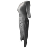 Women's Sparkly Evening Dress | Off-Shoulder, High Slit