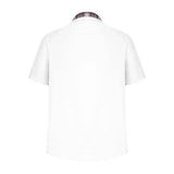 Men’s Summer Casual Shirt | Checked Trim, Short Sleeve