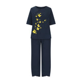 Women’s Floral Lounge Set | Printed Top, Tapered Trousers