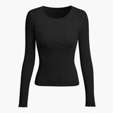 Women’s Designer Winter Top | Long Sleeve, Ribbed