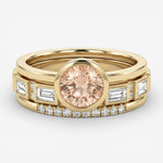 Hopp - Set of Crystal-Infused Gold Rings