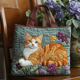 Cat Lover's Handmade Quilted Tote Bag