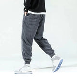 Men's Baggy Corduroy Joggers | Tapered, Drawstring Fit