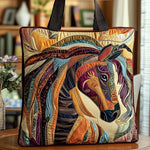 Mosaic Horse Handmade Quilted Tote Bag
