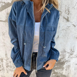 Ella™ | Cord Hooded Jacket with Zip