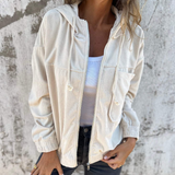 Ella™ | Cord Hooded Jacket with Zip