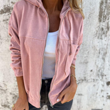 Ella™ | Cord Hooded Jacket with Zip