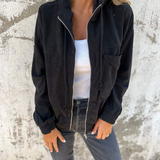 Ella™ | Cord Hooded Jacket with Zip