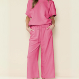 Tessie - Relaxed shirt and wide-leg trouser set