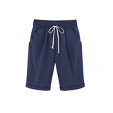 Women's Summer Shorts | Drawstring Waist, Cuffed Hem