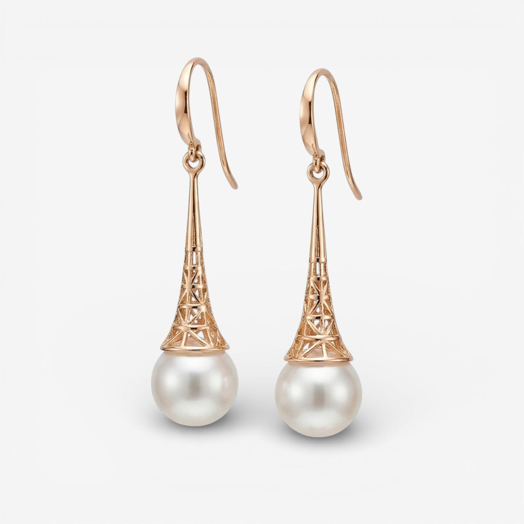 Classic Gold Pearl Earrings