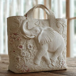 Elephant Handmade Quilted Tote Bag
