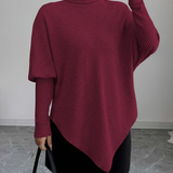 Vyra - Chic Asymmetrical Turtleneck Sweater in Knit