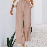 Ovelia - Elegant high-waist wide-leg trousers