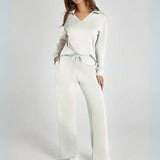Remina - Elegant Jumper and Wide-Leg Trousers Set