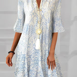 Women's Elegant Embroidered Summer Dress | Midi