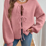 Romilly - Chic tie front knitted cardigan