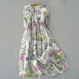 Greta | Floral Trapeze Dress for Summer