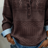Dolores | Stylish Half-Button Sweatshirt with Collar