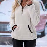 Amari - Trendy Fleece Half-Zip Sweater for Warmth