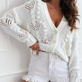 Edlyn - Soft comfortable V-neck button cardigan