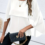 Bella - Stylish elegant batwing sleeve chiffon blouse