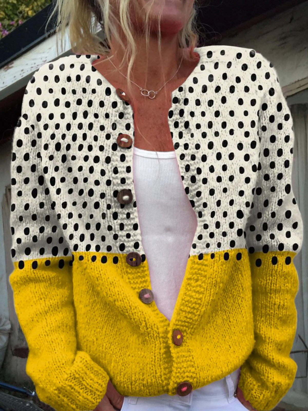 Junella — Vintage Knit Cardigan Sweater