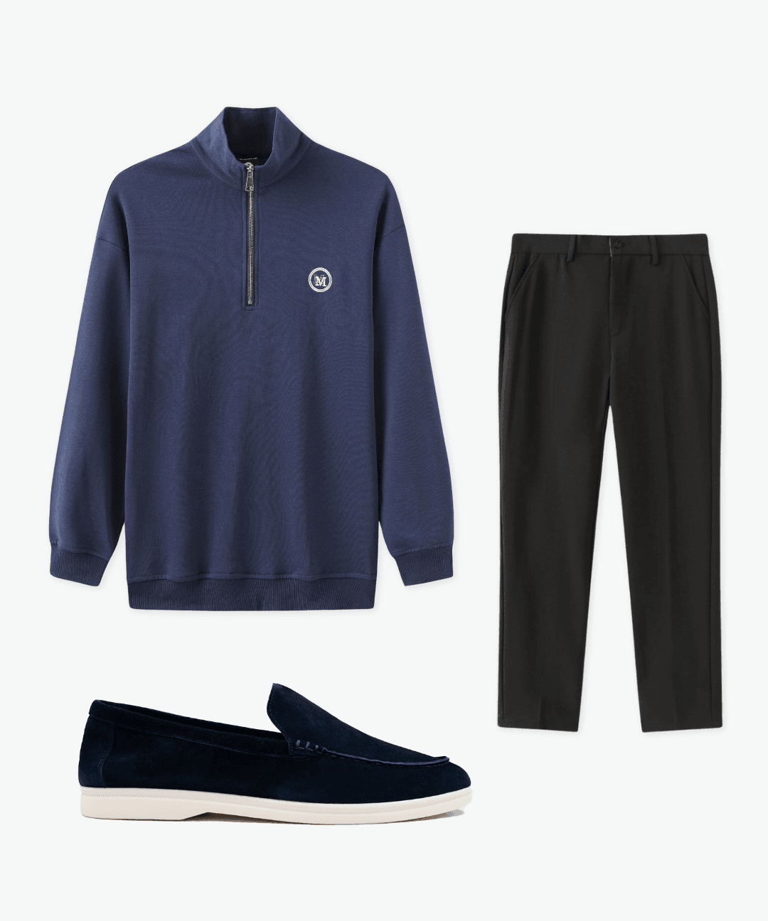 Midnight Navy three-piece outfit