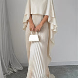 Rachel - Elegant, loose-fitting pleated maxi dress
