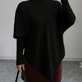 Vyra - Chic Asymmetrical Turtleneck Sweater in Knit