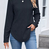 Luzette - Diamond pattern knit long sleeve sweatsirt