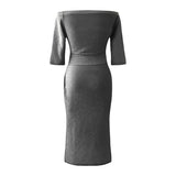 Women's Sparkly Evening Dress | Off-Shoulder, High Slit