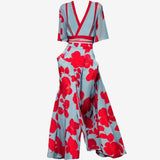 Éléonore™ V-Neck Maxi Dress with Fluid Design