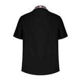 Men’s Summer Casual Shirt | Checked Trim, Short Sleeve