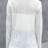 Women’s Summer Crochet Knit Cardigan | Lightweight, Long Sleeve