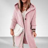 Coleen - Casual Long Knitted Hooded Jacket