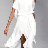 Women's Elegant Backless Summer Dress | Midi
