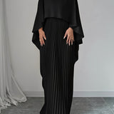 Rachel - Elegant, loose-fitting pleated maxi dress