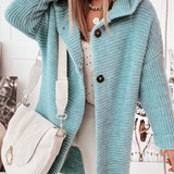 Coleen - Casual Long Knitted Hooded Jacket