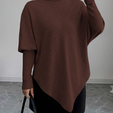 Vyra - Chic Asymmetrical Turtleneck Sweater in Knit