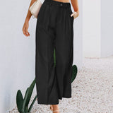 Ovelia - Elegant high-waist wide-leg trousers