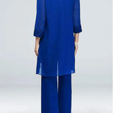 Women’s Evening Trouser Set | Lace Detail, Chiffon Jacket
