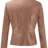Women's Lightweight Moto Jacket | Faux Leather, Slim Fit