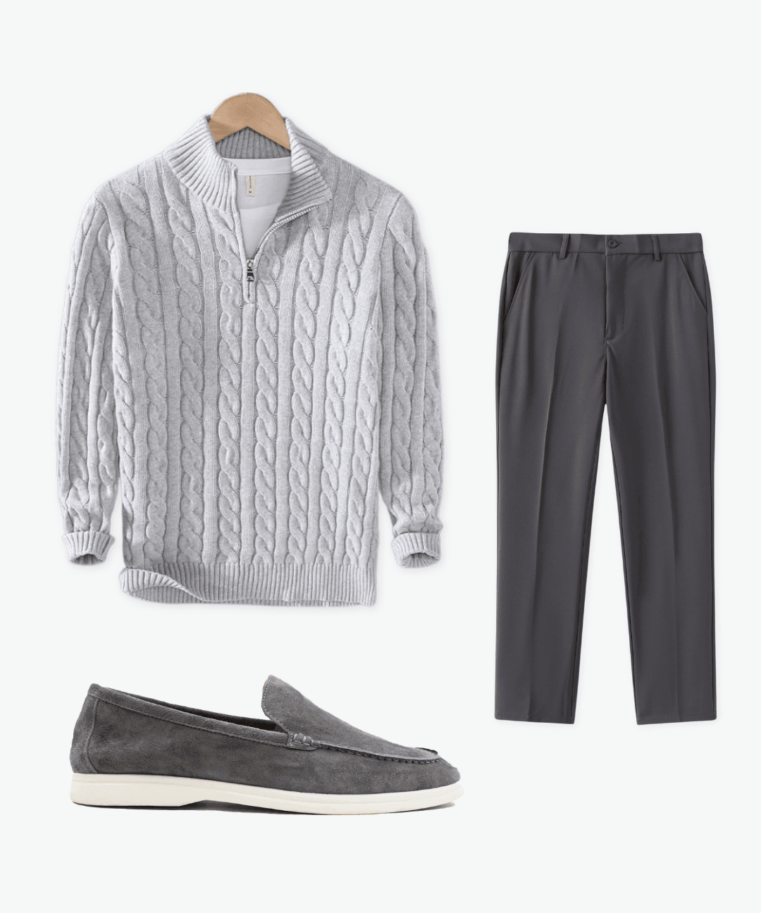 Stormy Grey three-piece outfit